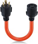 BOEEMI Generator Transfer Switch Adapter Cord L5-30P Male to L14-30R Female, 30 Amp Twist Lock 3 Prong to 4 Prong Generator Plug Adapter Connects Generator’s 3 Prong Outlet to 4 Prong Inlet Box, 1.5FT
