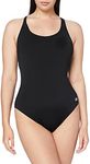 Zoggs Women's Powerback One Piece Swimsuit, Black Ecolast+, 10