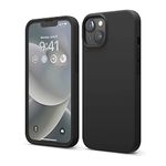 elago Compatible with iPhone 14 Case, Liquid Silicone Case, Full Body Protective Cover, Shockproof, Slim Phone Case, Anti-Scratch Soft Microfiber Lining, 6.1 inch (Black)