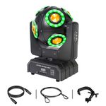 Moving Head Light,Led RGBW 4in1 Beam Effect Ball, DJ Lights with Sound Activated for Wedding DJ Party and Live House