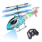 TERRAMUS Remote Control Helicopter for Kids, 2.4G Altitude Hold RC Helicopters with LED Light & Gyro, Radio Controlled Aircraft Indoor Toy with 3.5 Channel High Low Speed for Boys Beginner