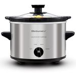 Elite Gourmet MST-250XS 1.5 Quart Slow Cooker, Silver (Stainless Steel Finish)
