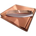 Copper Fabric Blocking RFID/RF-Reduce EMF/EMI Protection Conductive Fabric for Smart Meters Prevent from Radiation/Singal/WiFi Golden Color 78"x43" inch