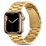 Tasikar Band Compatible with Apple Watch Band 49mm 46mm 45mm 44mm 42mm Premium Stainless Steel Metal Replacement Strap Compatible with Apple Watch Ultra 2 Ultra SE Series 10 9 8 7 6 5 4 3 2 1,Gold