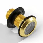 LAPO Wide Angle Door Eye Peephole Viewer – 180 Degree Door Viewer for Home Security with Clear Lens (Black, Pack of 1)