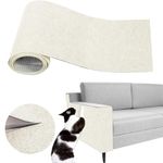 Cat Scratch Couch Furniture Protector, Adhesive Cat Scratch Pad Deterrent for Furniture, DIY Climbing Cat Scratcher Couch Protector from Cat Claws Scratching for Indoor (OffWhite, 78.7x15.8Inch)