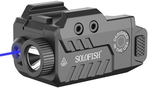 Solofish 450lm Slidable Rail Blue Laser Light Combo, Gun Sight with Strobe, Memory Function, Low Profile, Shockproof