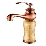 ZAP Lavish Series Antique Brass Basin Faucet Aladdin Mixer Cold and Hot Bathroom Faucet Water Tap (Rose Gold)