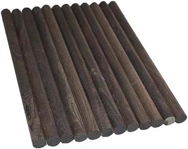 Dowel Rods Wood Sticks Ebony Dowel Pins- 5.91 Inch African Blackwood Wood Pen Blank Wooden Carving Blocks - Wood Stick Pen Blank Cut Offs for Pen Turners Engraving Carving（10-Pack）