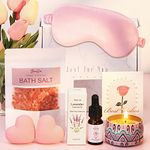 Rose & Lavender Pamper Hampers For Women, Relaxation Spa Gift Set Mother Birthday Pamper Gifts For Her Self Care Gift Set Mum Bath Gift Set Girls Pamper Kit Care Package For Women Hug in A Box Gift