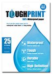 Toughprint A4-Inkjet Waterproof Paper, 25 Sheets High-Definition, Durable, Wipe Clean Sheets, Ideal for Outdoor Sports, Map Printing and Signs