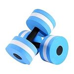 2 Pcs Water Dumbbells, Lightweight EVa Water Aerobics Dumbbell with 4 High-Density EVa Foam Pool Swimming Pool Exercise for Water Aerobics Weight Loss