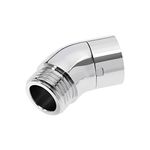 Create idea Handheld Shower Head Elbow Adapter G1/2" Shower Connector 45 Degrees Conversion Joint Chrome-Plated for Most Standard Shower Systems Silver