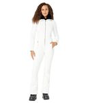 Obermeyer Katze Suit for Women - Color Block Long Sleeves With Lower Front Zipper Closure, and Comfy Winter Jumpsuit White II 8 One Size