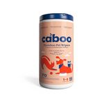 Caboo Tree Free Pet Wipes for Dogs & Cats | Natural, Earth Friendly, Deodorizing, Hypoallergenic Cleaning Wipes for Eyes, Ears, Paws, & Face (Unscented, 1 Canister, Total of 70 Jumbo Wipes)