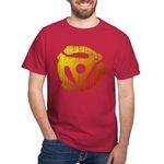 CafePress - Distressed 45 RPM Adapter - 100% Cotton T-Shirt Cardinal