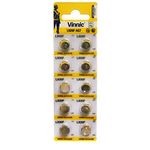 Vinnic premium battery 10 x AG7 395, 399/195, SR926, LR927 SR927 for watches