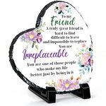 TOARTi Purple Flower Friendship Gifts for Women,Inspirational Quotes Best Friends Floral Birthday Presents for Desk Decor,Flowers Ornament for Home Table Girls Bedroom Decoration