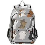 Fisyme Cute Dogs School Backpack Laptop Backpack Bags Bookbag Casual Travel Computer Notebooks Daypack, Multi, Daypack Backpacks