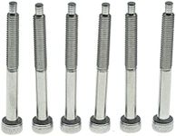 KAISH Set of 6 Stainless Steel Guitar Tremolo Bridge Saddle String Lock Screws for FR