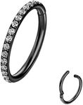 16G Hoop Nose Ring CZ Cartilage Ear
