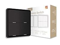 MOES Scene Switch, ZigBee Wireless 12 Scene, Mechanical Push Button Battery Powered, Smart Home Automation Scenario Switch for Tuya Smart Devices, Requires ZigBee Gateway, Black