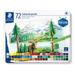 Staedtler Coloured pencils in 72 assorted colours in metal box packing