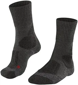 FALKE Women's TK1 Adventure Hiking Socks, Mid Calf, Thick Padding, Athletic Sock, Breathable Quick Dry, Merino Wool, 1 Pair