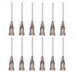 sourcing map Industrial Blunt Tip Dispensing Needle with Luer Lock for Liquid Glue Gun, 16G 1", 20 Pcs (Gray)