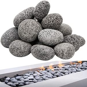 Black Lava Rocks for Fire Pit, Natural fire Rocks, 2"-3" firepit Rocks, 10 Pound, for Gas Fire Pit and Fireplace