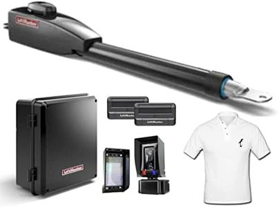 Liftmaster LA400PKGUL Swing Gate Opener Kit - Also Includes (2) 811LM Remotes, Battery Backup, Receiver & Photocell, Gate Sensor, and SMFE Cotton Installer Shirt