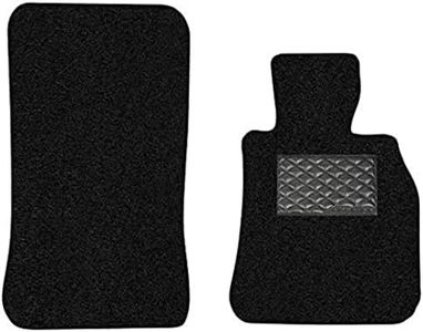 Nicoman Spaghetti All-Weather Fully Tailored Car mats Fit【1-Series Hatchback 3&5 Doors E81/E87 Year 2004-2012】(Front Set 2-Piece,Black)