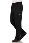 Chef Works Men's Cargo Chef Pants, Black, Large