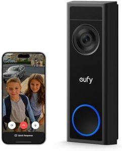 eufy Security Video Doorbell C31, 2K FHD, Battery or Hardwire Powered, Easy to Install, Live Video Call, 24/7 Recording, Human and Motion Detection, HomeBase S380 Compatible, No Monthly Fee