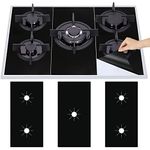 QOXEZY Stove Burner Covers, Gas Hob Protectors,5 hole Gas Stove Pad Hob Range Burner Protectors Universal Gas Stove Protectors Reusable & Non-Stick & Fast Clean Stovetop Burner Liners Gas Range