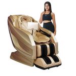 Hci Erelaxicpro 5D Mechanism Massage Chair With Zero Gravity, Full Body Stretch, Heat Therapy And Patent Roller (Gold) - Fiber Leatherite