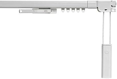 Rieles para Cortinas de Techo y Pared. Riel Extensible metálico Resistente en Color Blanco ¡Ideal para Todo Tipo de Ventanas y Puertas! Accionamiento a cordón | 210 a 390 cm