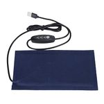 Pssopp Reptile Heating Mat Reptile Vivarium Heat Mats USB Power Electric Heated Mat for Reptiles, Lizards, Turtles, Snakes(L)