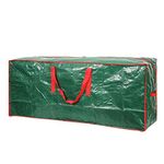 Christmas Tree Storage Bag - Fits Up to 7.5 ft Holiday Xmas Disassembled Trees with Durable Reinforced Handles & Dual Zipper - Waterproof Material Protects from Dust, Moisture & Insects (Green)