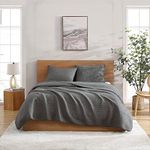 Brielle Home Quilt Set, Cotton Blend, Pewter, King