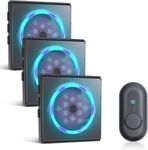 CallToU Flashing Doorbells for Deaf, 1000ft Plug in Door Bell Wireless, Loud Doorbells with 5 Adjustable Volume, IPX5 Waterproof Button, Dual Sensory Alerts for Elderly/Seniors/Visually Impaired