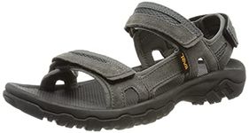 Teva Mens Suede Open Toe Footbed Sandals Gray 9 Medium (D)