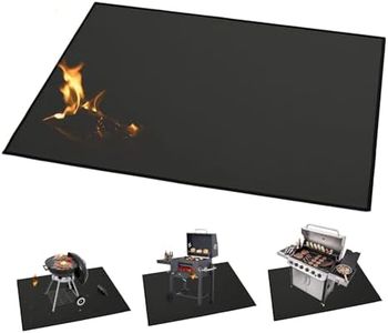 Tappetino grande (152×101 cm) per grill a carbone, piatte, affumicatori e griglie a gas. Protegge terrazze e patii, resistente al fuoco e ideale per il camino interno.