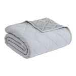 Eddie Bauer - King Blanket, Soft & Cozy Bedding, Quilted Home Decor (Classic Solid Grey, King)