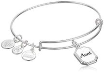 Alex and Ani Because I Love You Expandable Wire Bangle Bracelet for Women, Meaningful Charms, 2 to 3.5 in, Expandable, Metal, no Gemstone