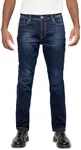 CULTURA AZURE Mens Denim Jeans, Casual Basic Washed Tapered Leg Stretch Jeans for Men Big & Tall, Indigo, 28W x 30L