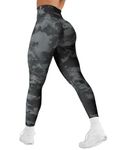 YEOREO Workout Leggings for Women Jada Leggings Scrunch Butt Lifting Leggings Seamless Screen Print Gym Yoga Pants Black