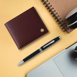 Cross Coventry Black Lacquer Ballpoint Pen & Leather Wallet Gift Set for Unisex – Premium, Corporate & Personal Gift Combo