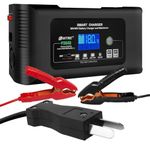 DUFCUSPH Golf Cart Battery Charger, 36V/48V 18A/13A Smart Trickle Charger with Crowfoot Plug, Lithium, LiFePO4, Lead-Acid AGM/Gel/SLA for Club Car, EZGO & Yamaha