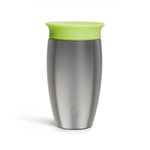 Munchkin Miracle 360 Cups, Stainless Steel Toddler Cup, BPA Free Baby & Toddler Sippy Cup, Non Spill Cup, Dishwasher Safe Baby Cup, Leakproof Childrens Cups, 12+ Months - 10oz/296ml, Green